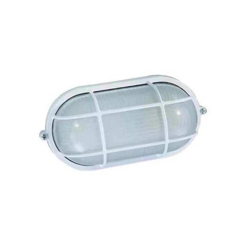 Plafonnier ovale E 27 - 60 W Couleur blanc