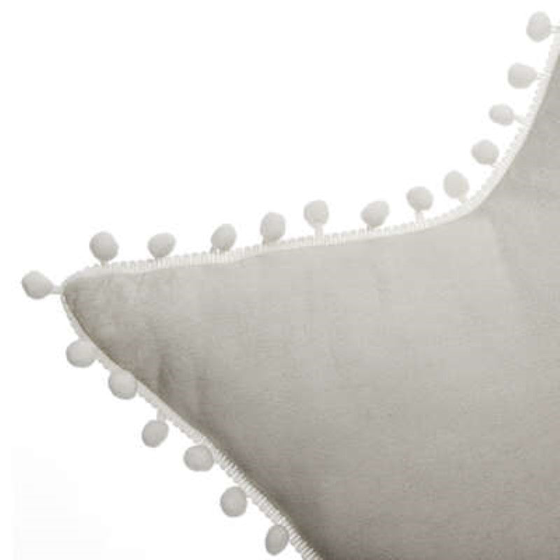 Coussin étoile gris clair L50 x P 4 x H 50 cm