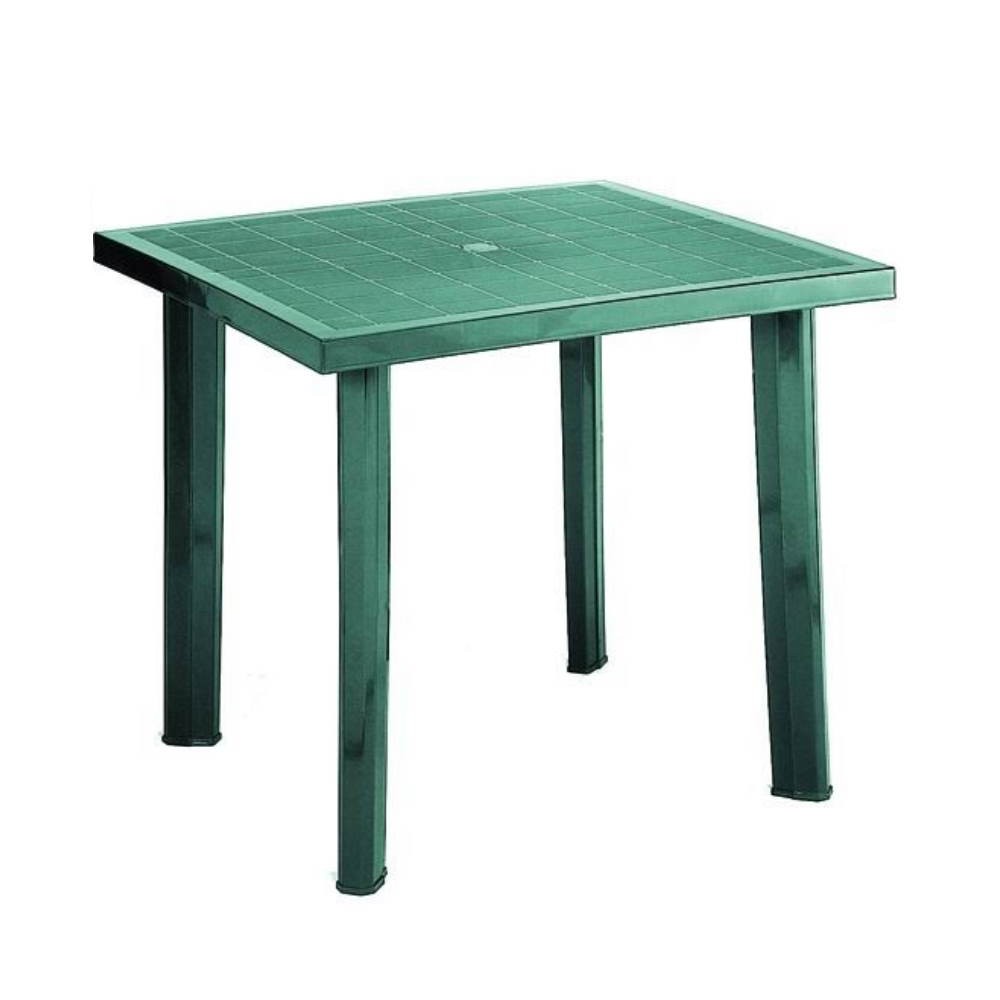 Table en plastique vert 80x75x72h cm. Flocon