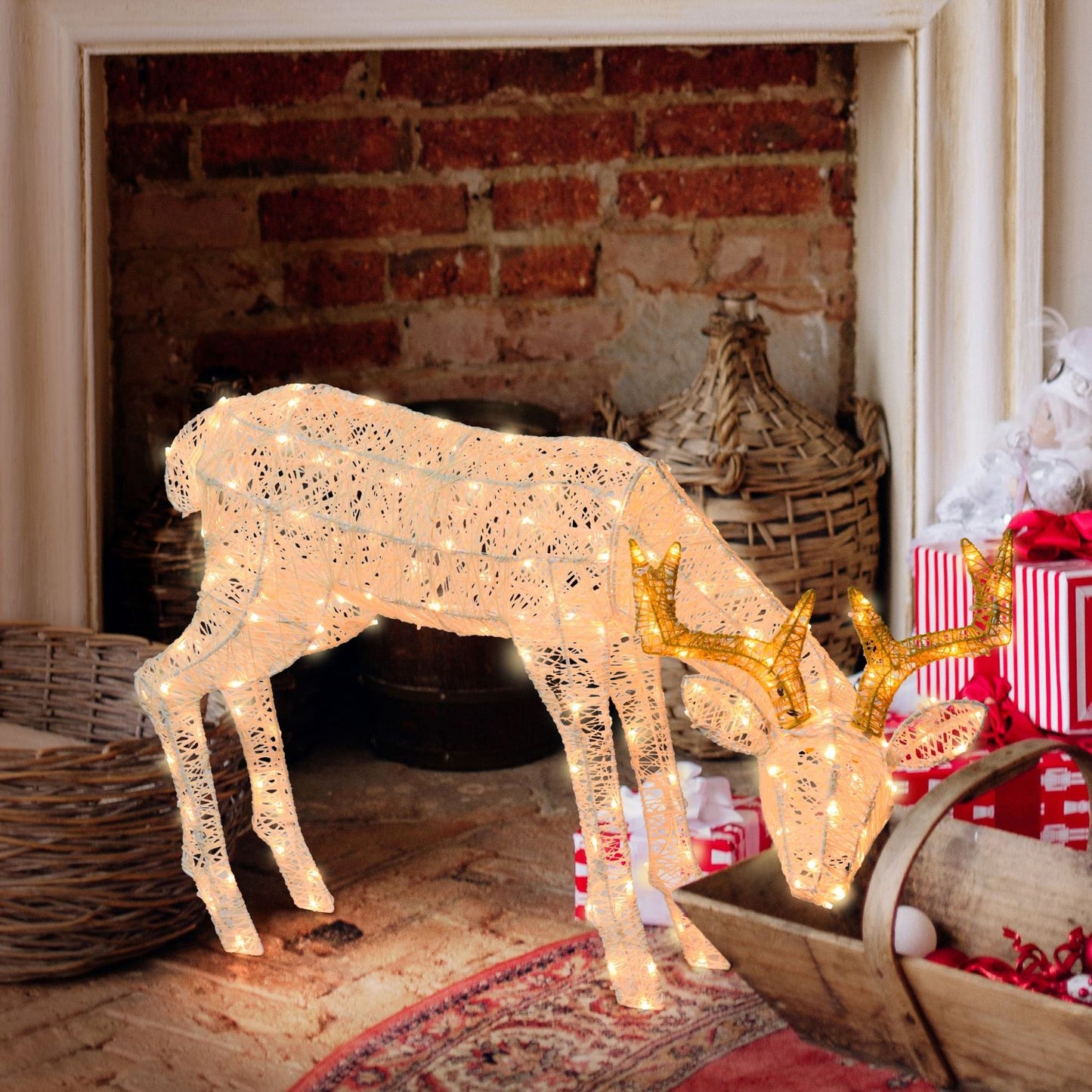 3d Renna Bruca 82xh52cm et 200 LED LHC LED LED
lumières de Noël