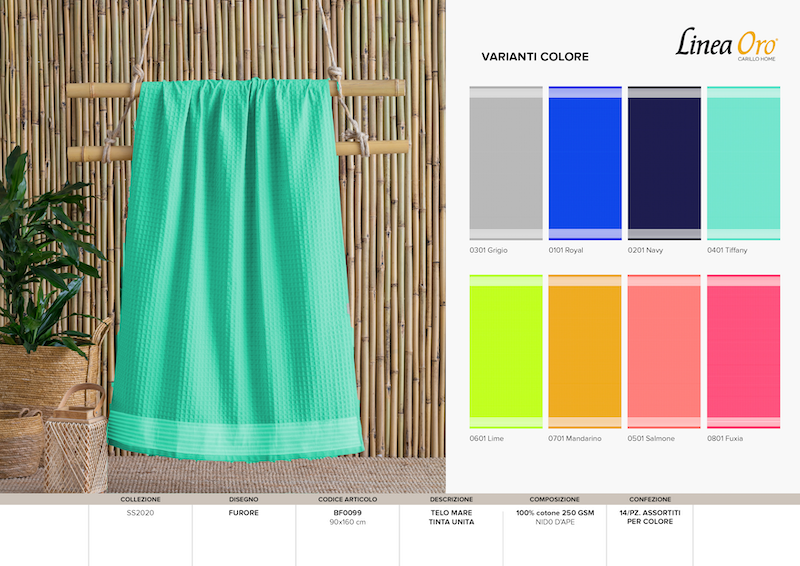 Serviette de plage unie couleur royale