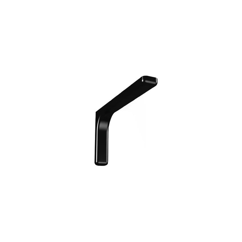 Support d'étagère Leonardo 12 cm en acier recouvert de plastique noir pour l'ameublement