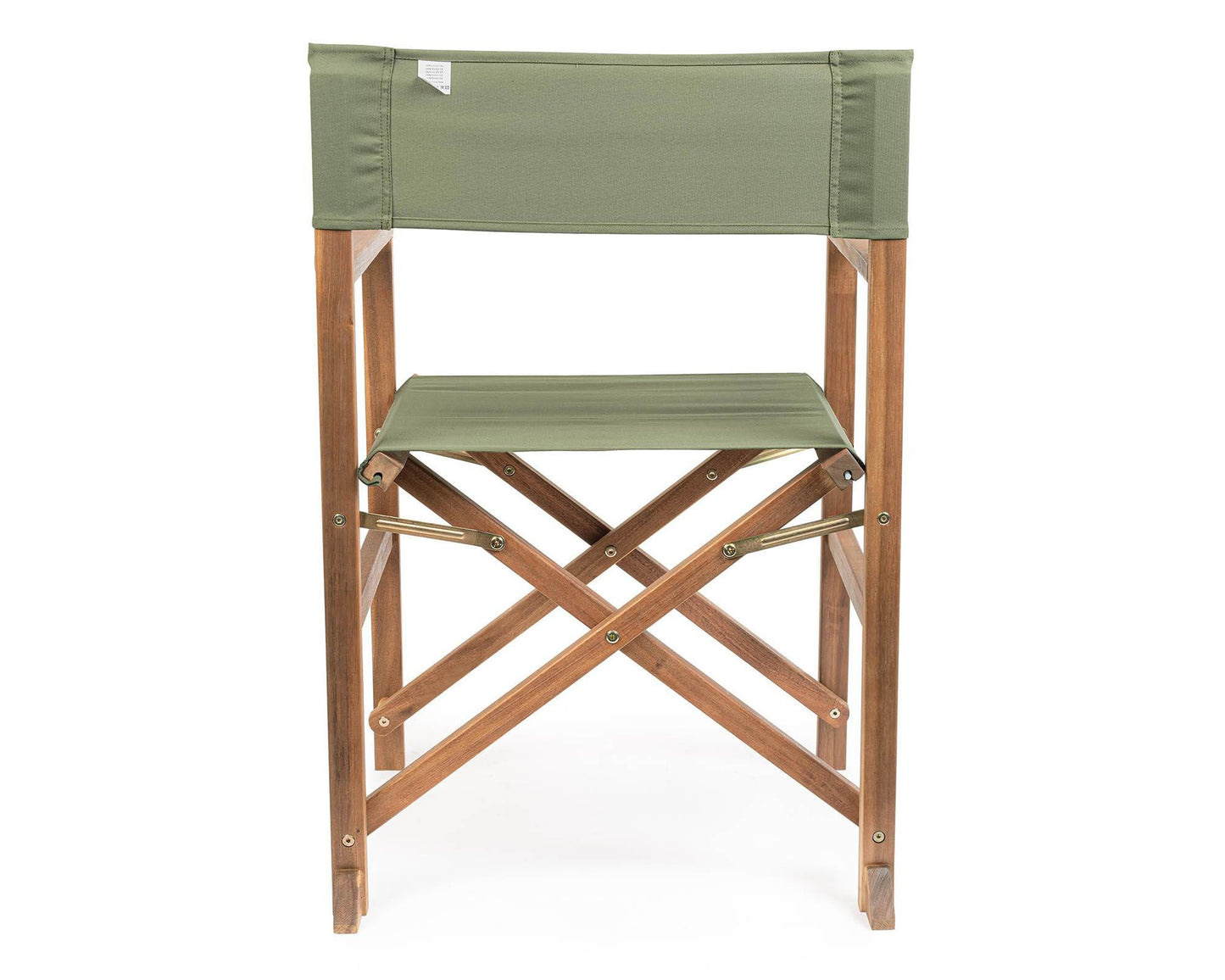 Chaise de réalisateur Noemi Vert Mousse en Bois d'Acacia, Acier et Polyester 52x59x83h cm