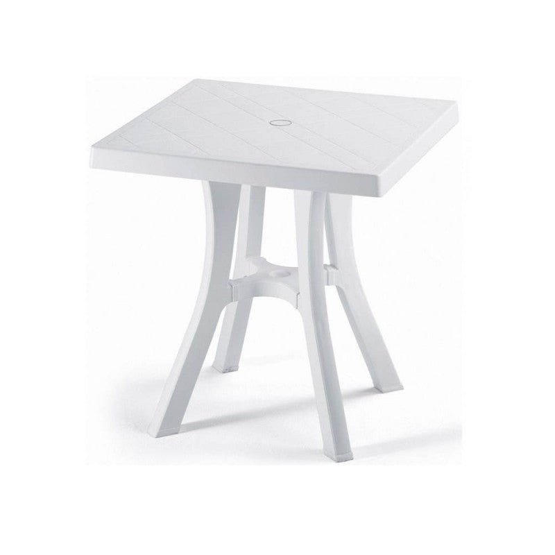 Table basse d'extérieur Daddy Contract, 70x70 cm, Blanc