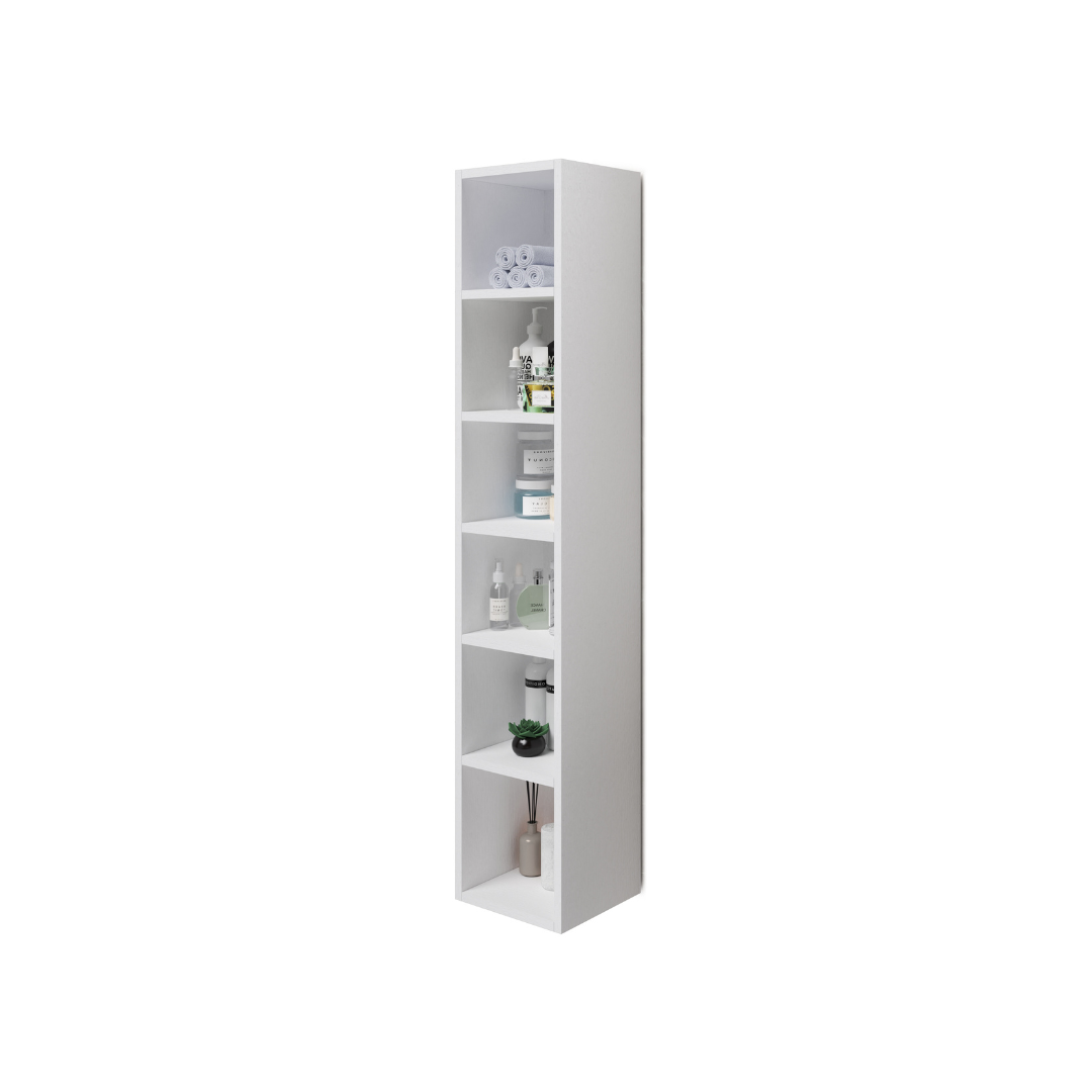 Armoire Murale Multi-usages Ouvert, Blanc H180x30x30cm