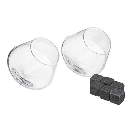 Lot de 2 verres à whisky D. 9,5 x D. 5,8 cm