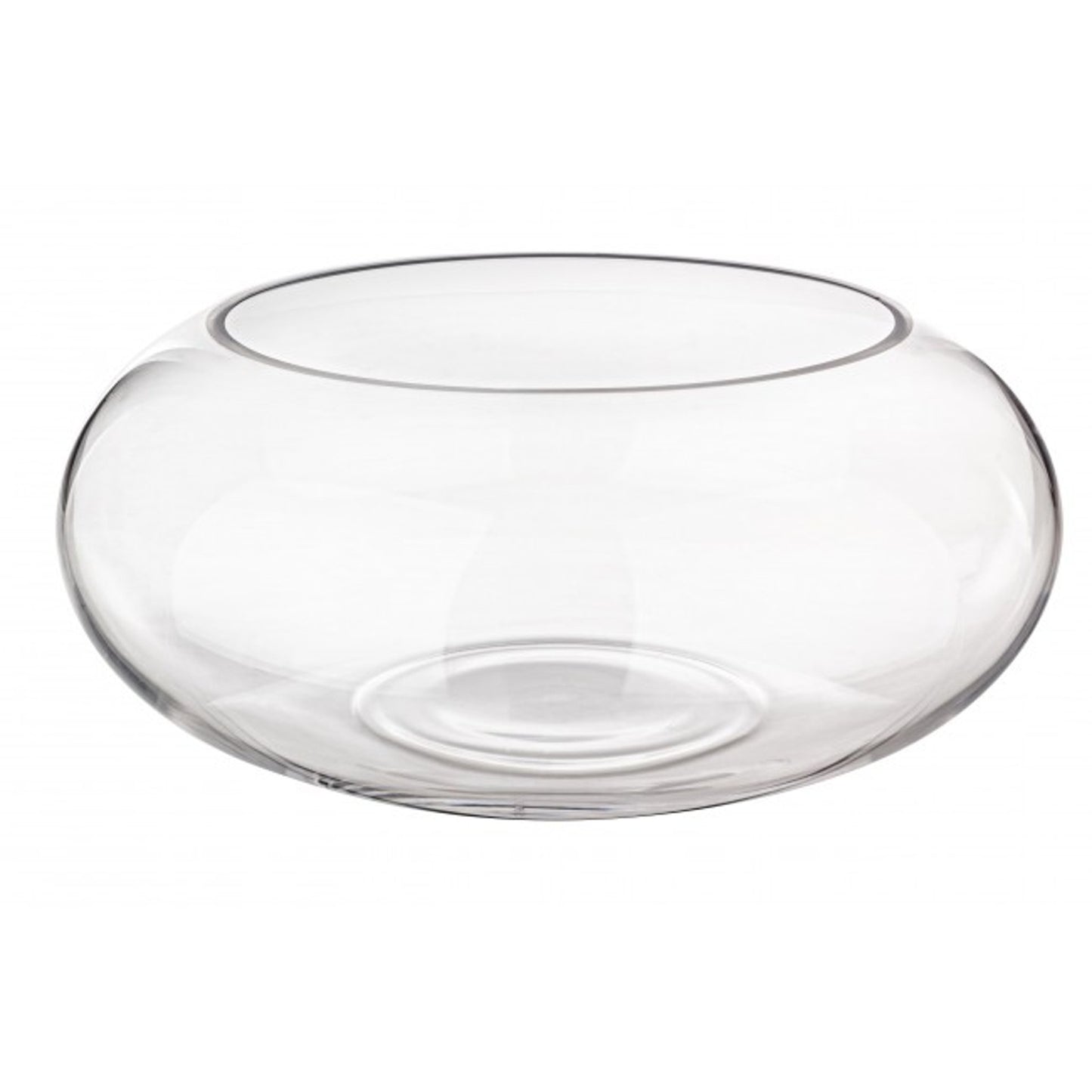 Vase rond en verre transparent d30 x h12,5
