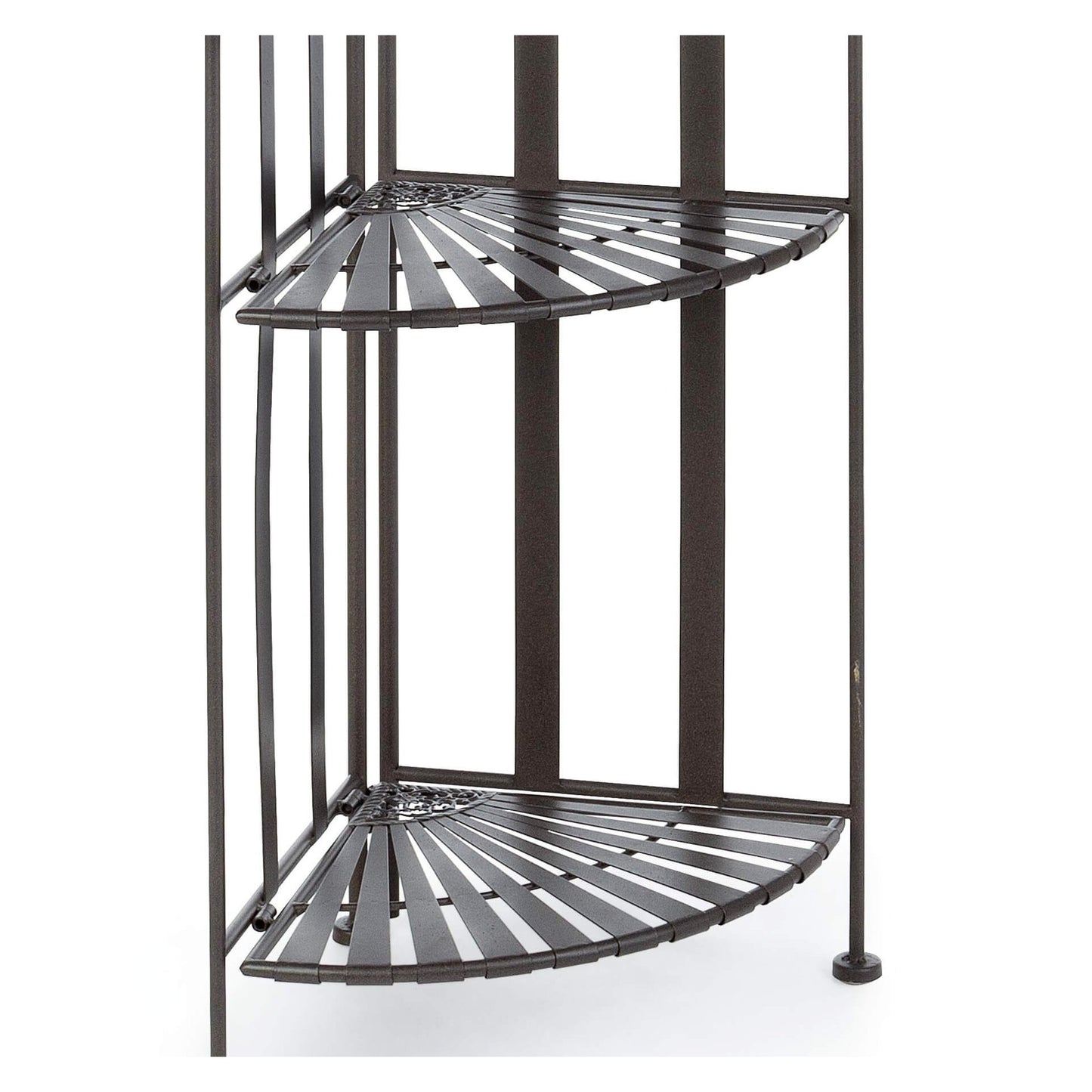 Angoliera 4 ripiani marrone 62x31xh116 cm