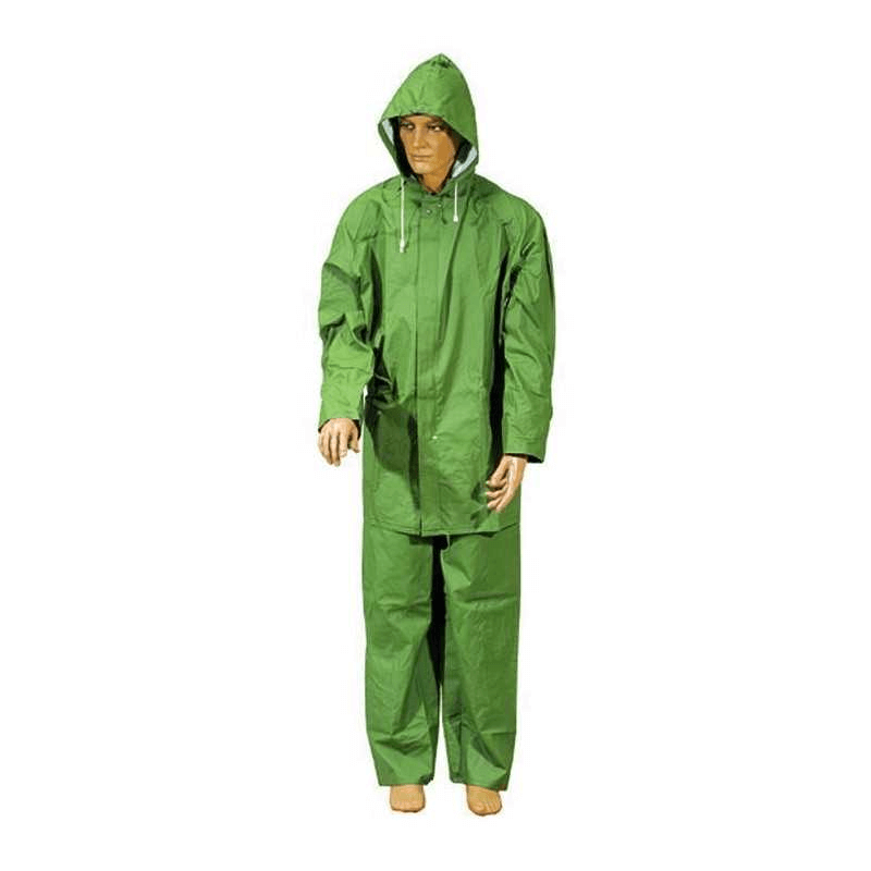 Veste/Pantalon Imperméable Toile Pvc Vert Taille Xxl