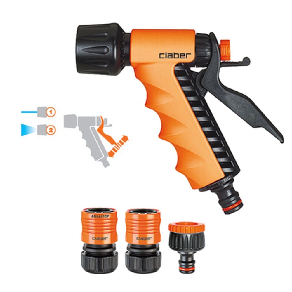 Kit de démarrage lance pistolet Ergo 1-2' et trois connexions pour tuyau d'irrigation d'eau
