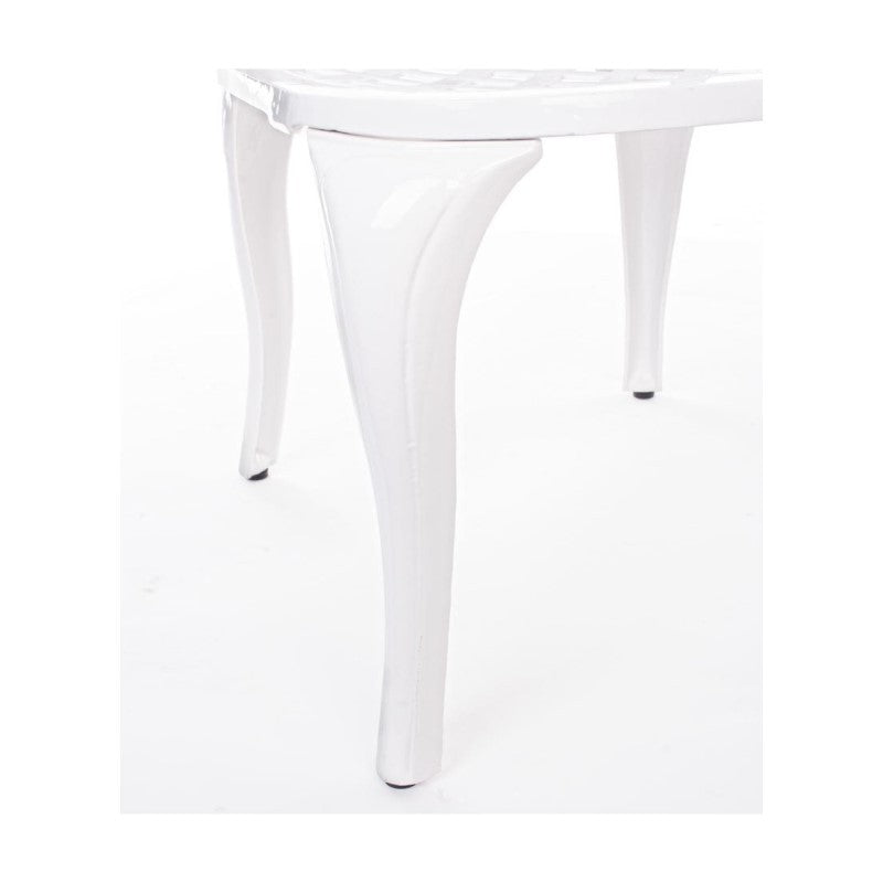 Chaise D'extérieur En Aluminium Blanc Faenza 44x46xh89 Cm