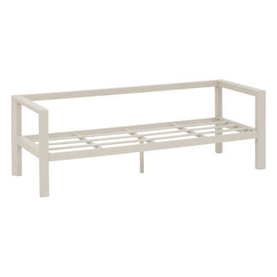 Salon Evasion avec 5 montants aluminium terre cuite 77 x P. 61 x H. 187 cm