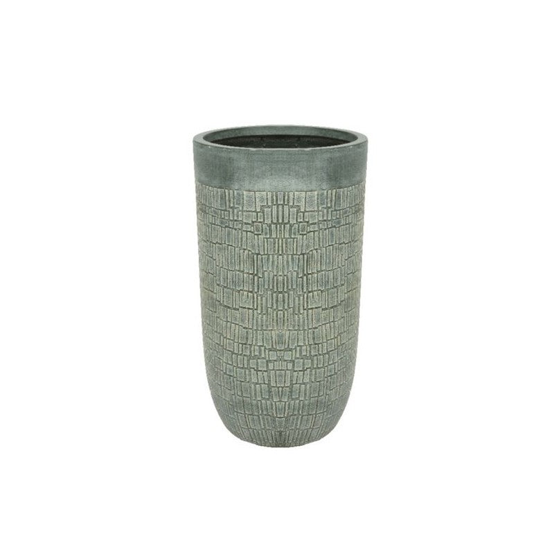 Vaso alto verde Ø24 x H49 cm