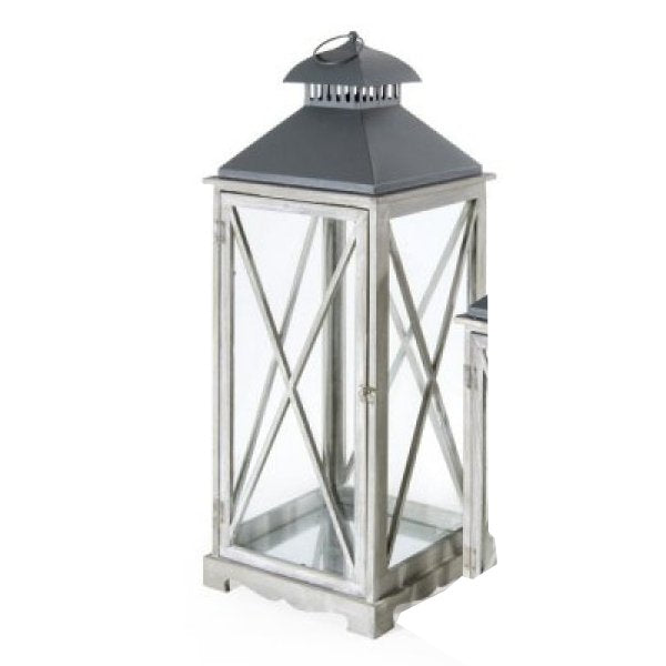 Lanterne Arles grise 32 x 32 x 90 cm