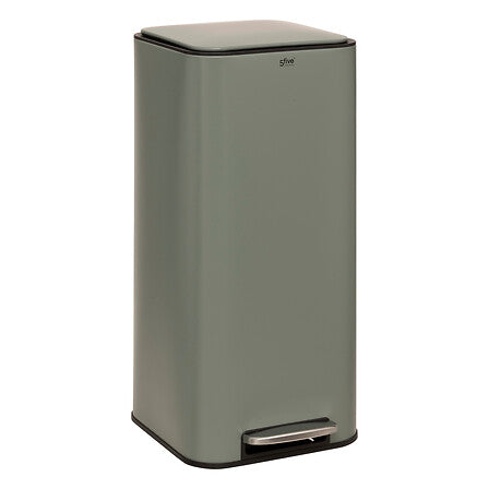 Pattumiera a pedale quadrata 35,5x29x63 cm verde