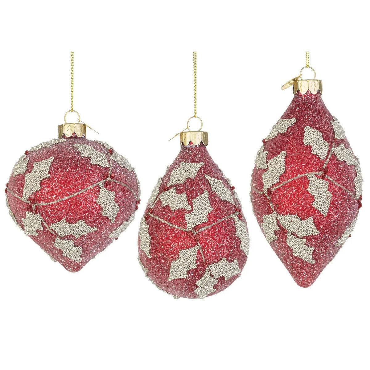 Pendaglio in vetro Sibyl rosso/champagne - 1 pezzo assortito