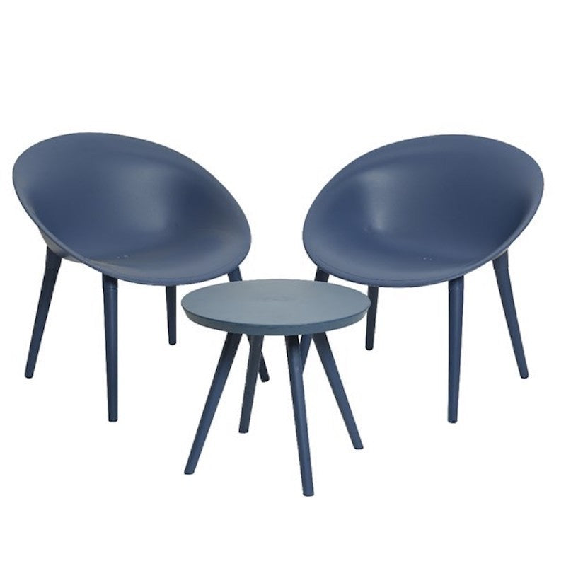 Salon Marbella 3 pièces bleu