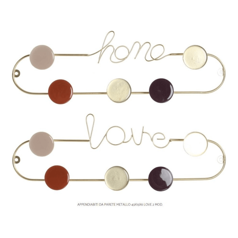 Portemanteau Mural 191048 Métal 43X13Cm Assorti