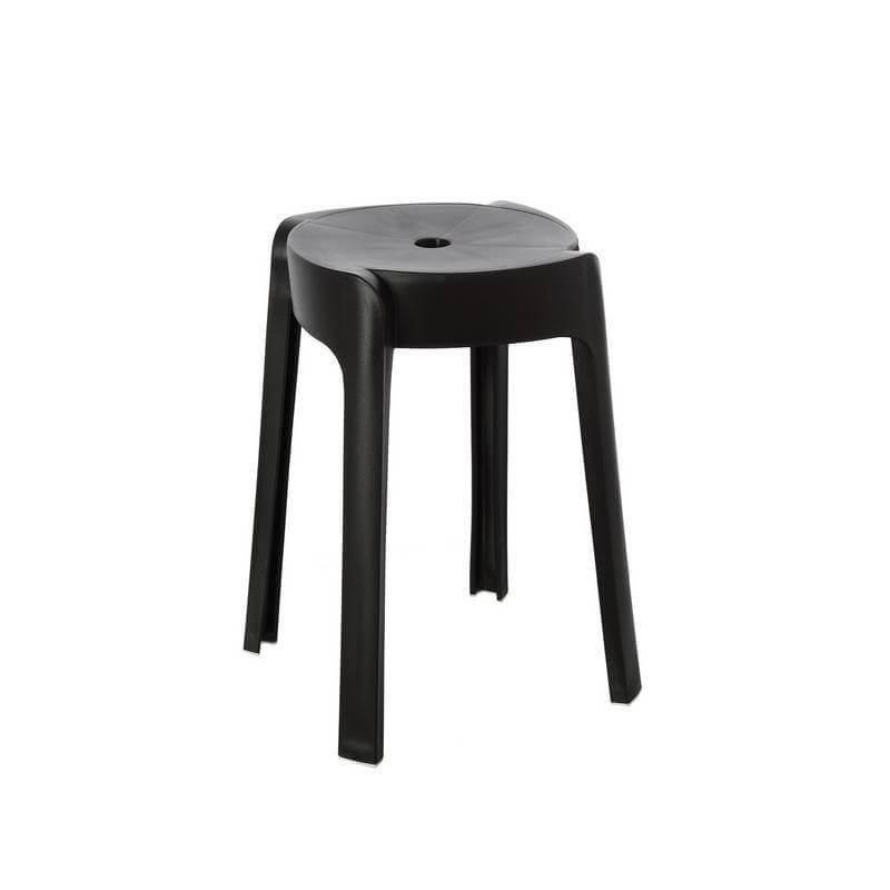 Tabouret Ely noir - Série Essential