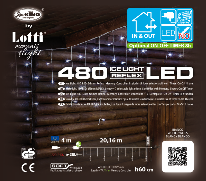 Lampe Glace WLED 480 LED 20,16 m x H60cm