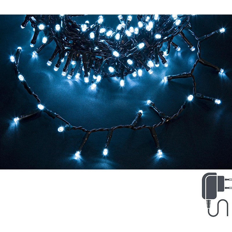 SNAKE Lumières de Noël Fil blanc clair vert 18,2 mètres