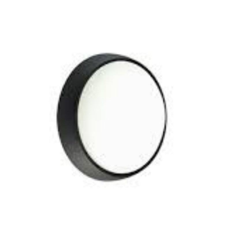 Plafonnier extérieur rond noir LED 8W lumière naturelle