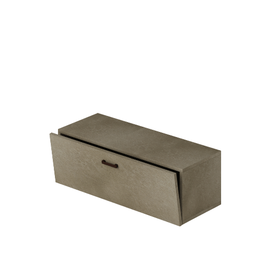 Meuble de Base pour Salon avec Porte Battante, Couleur Argile