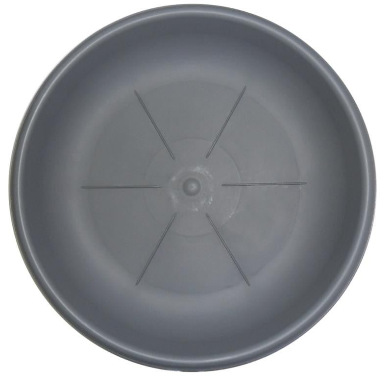 Saucer rond CM. 26 gris pour vase de fleurs bama