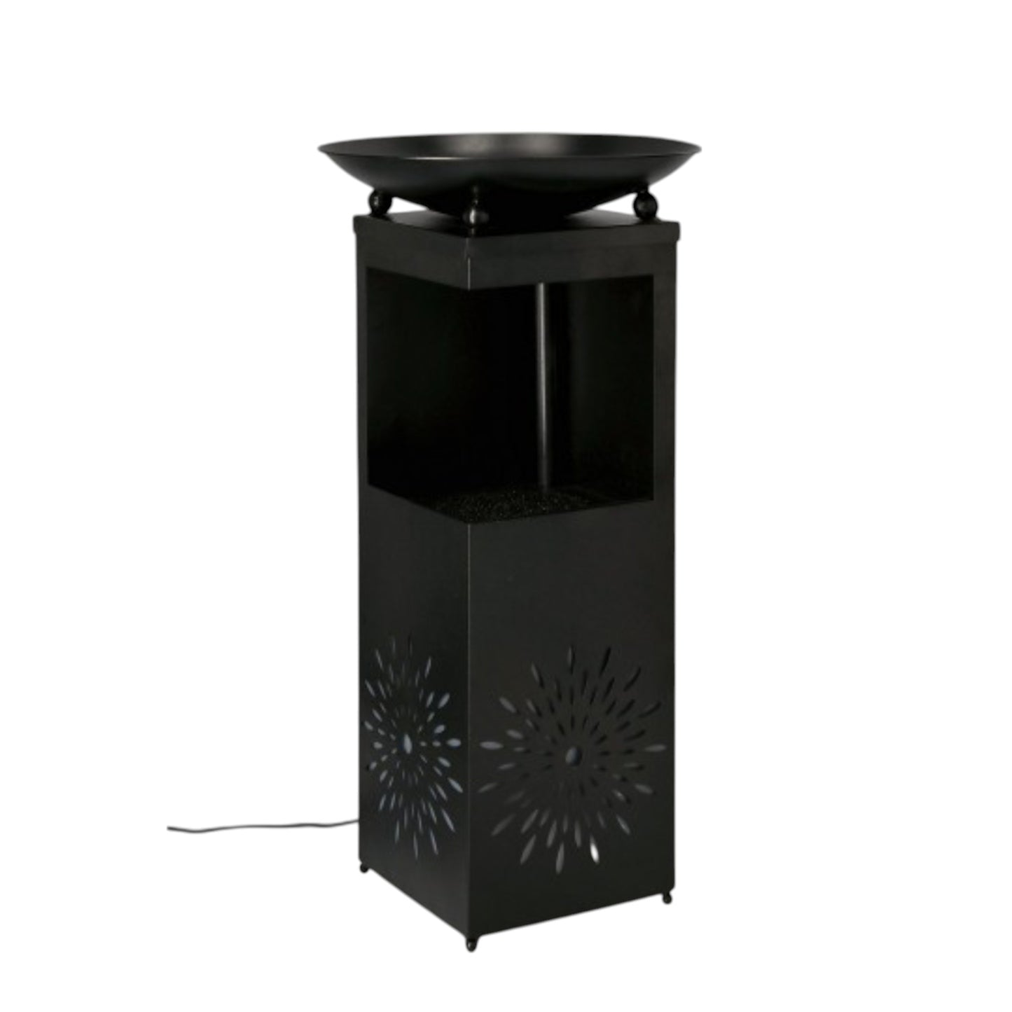 Fontaine Yuki Rectangulaire Noire 40,5x78H avec LED
