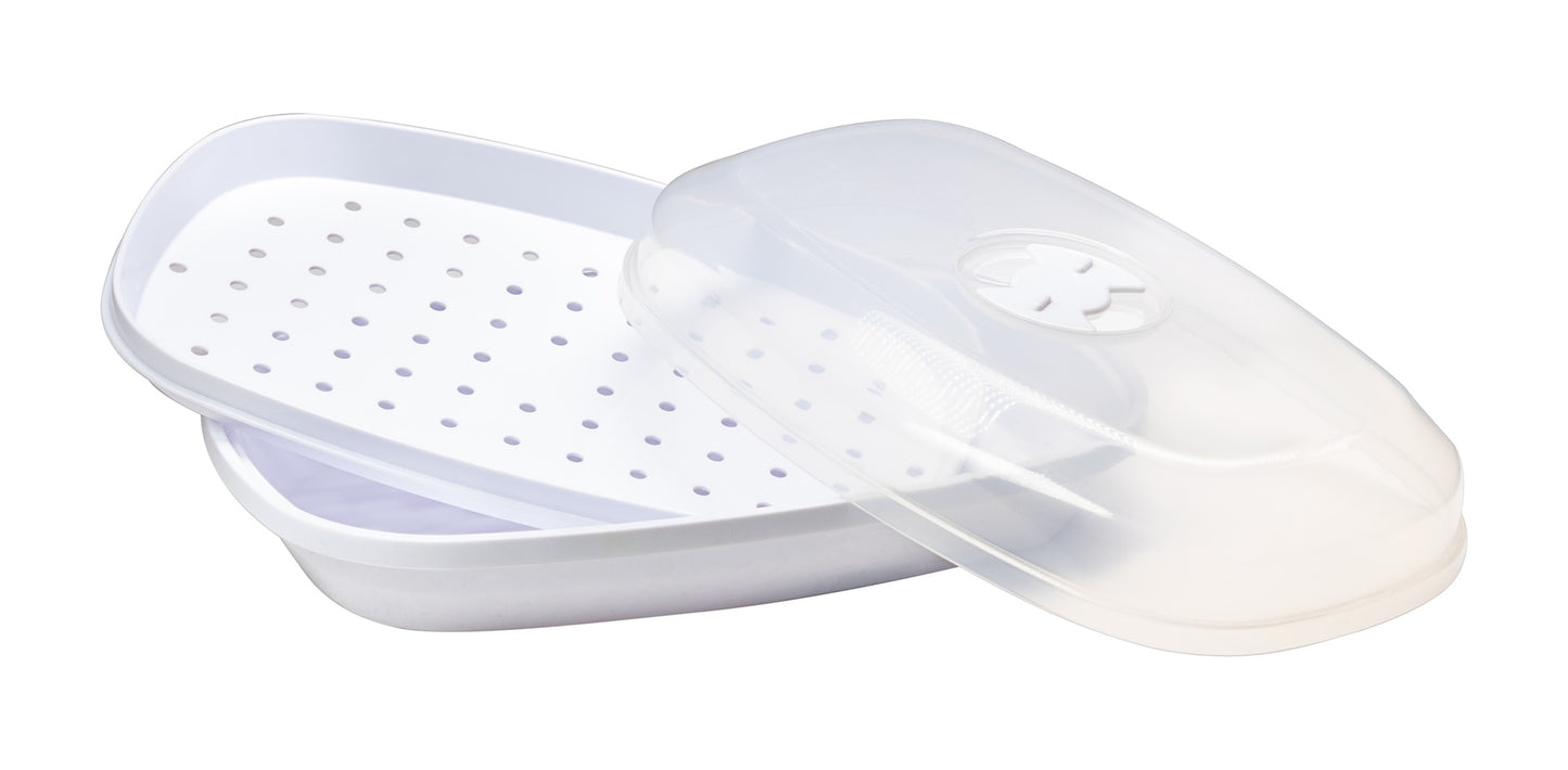 Récipient de cuisson de poisson 28,5x19,6 cm avec couvercle pour micro-ondes
