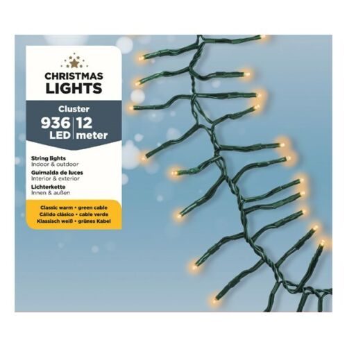 Lumières de Noël (Lumineo) Cluster 936 Lumières LED classiques et chaudes 12M