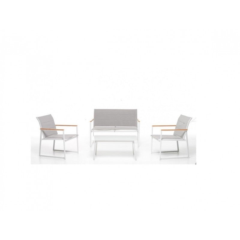Ensemble Portland Lounge de 4 pièces - Canapé 2 places, 2 fauteuils et table basse