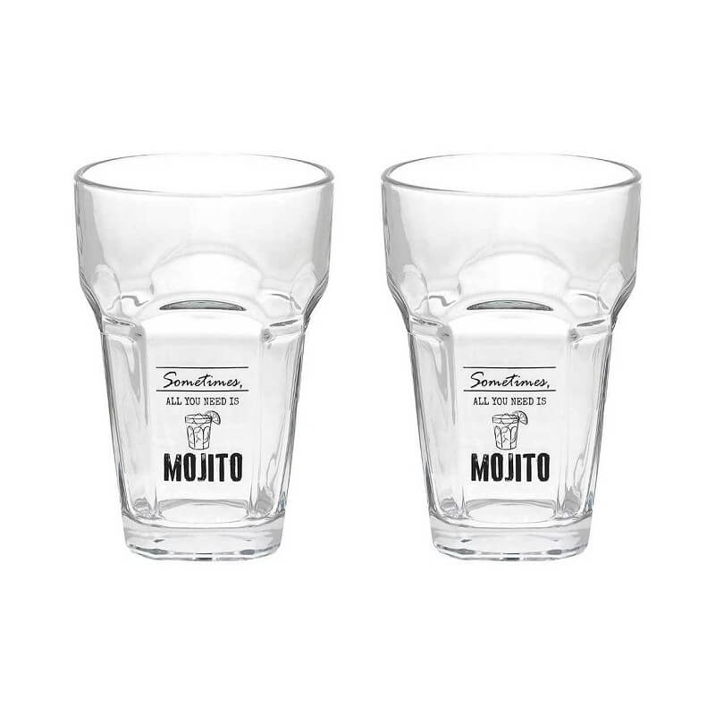 Lot de 2 verres à Mojito en verre transparent Cc400 Let'S Party Line