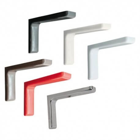 Support d'étagère d'ameublement - 24 cm - chrome galvanisé