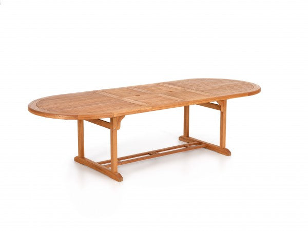 Table extensible en bois d'eucalyptus 180/240 x 100 cm