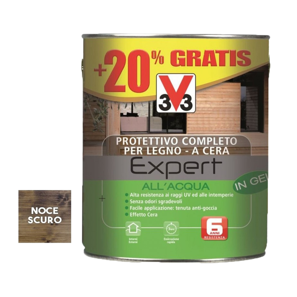 Expert Gel d'eau protecteur pour bois 3Lt noyer foncé