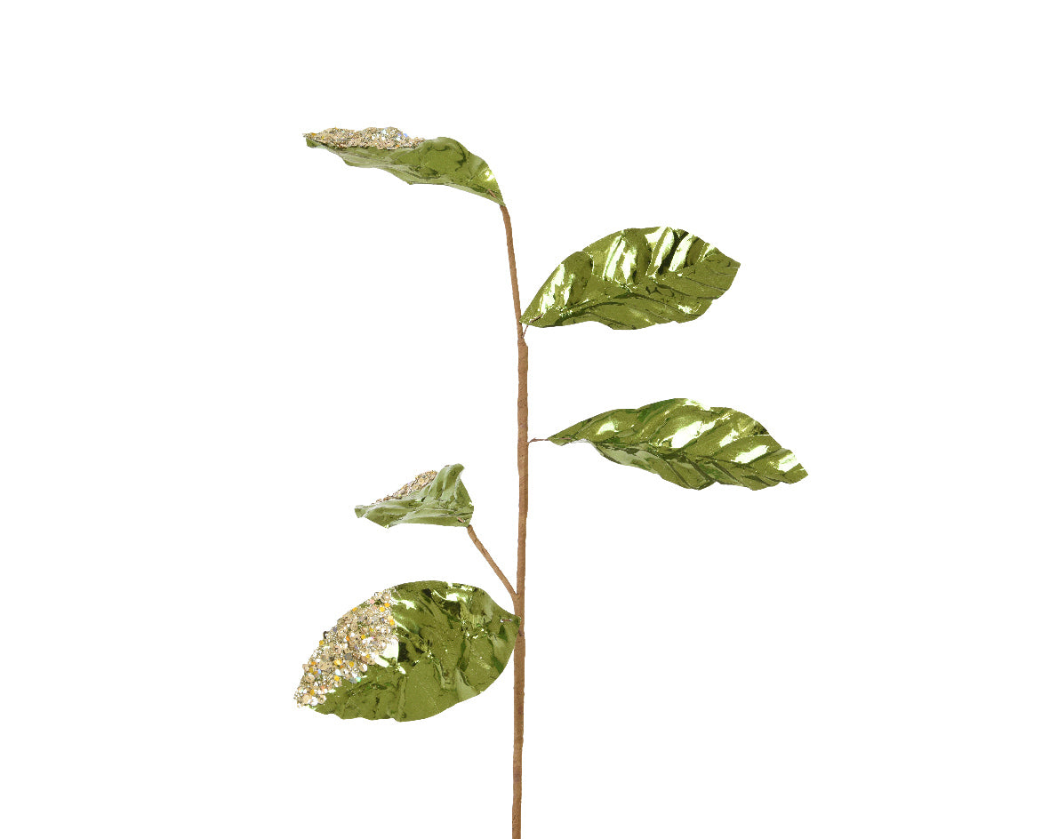 Fleur à paillettes métalliques Vert 1 x 15 x 80 cm