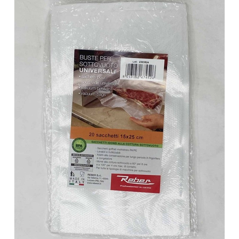 Sacchetti goffrati 15x25 cm 20 pezzi