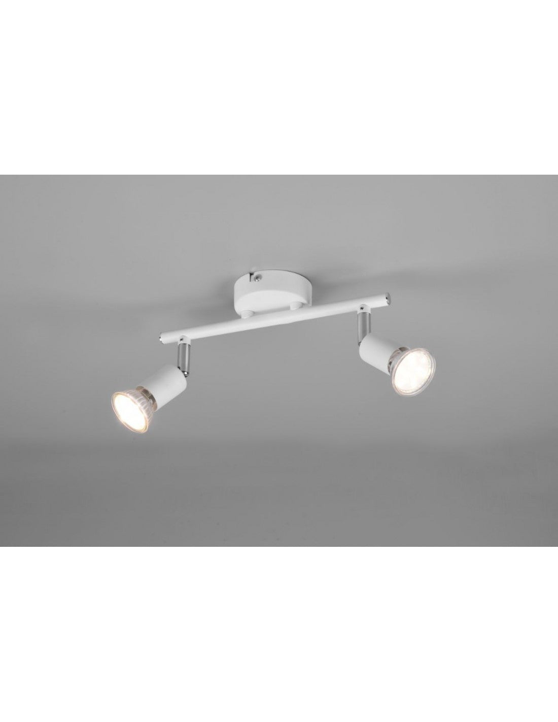 Lampe GU10 double spot réglable blanche Paris par Trio Lighting.