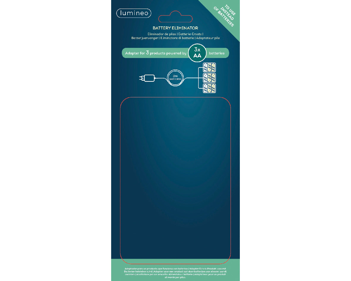 Éliminateur de 3 piles AA à usage interne L300 cm