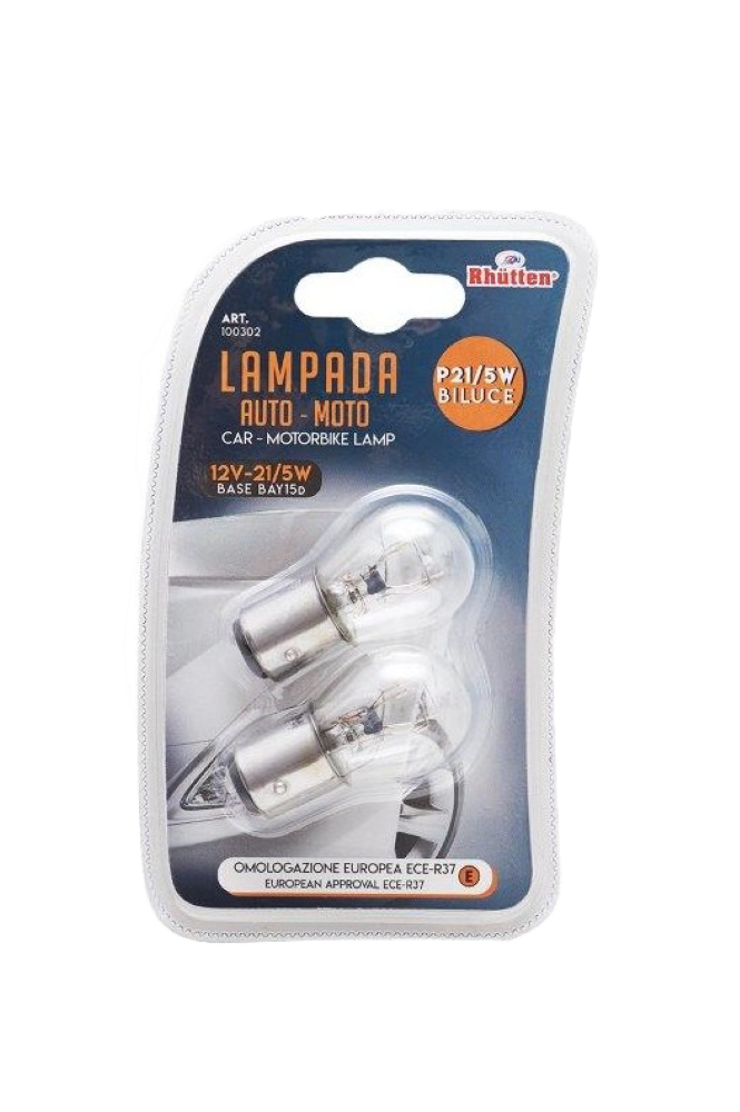 Lampe Auto-Moto X2 - Homologation Européenne Ece-R37, 12V - P21/5W