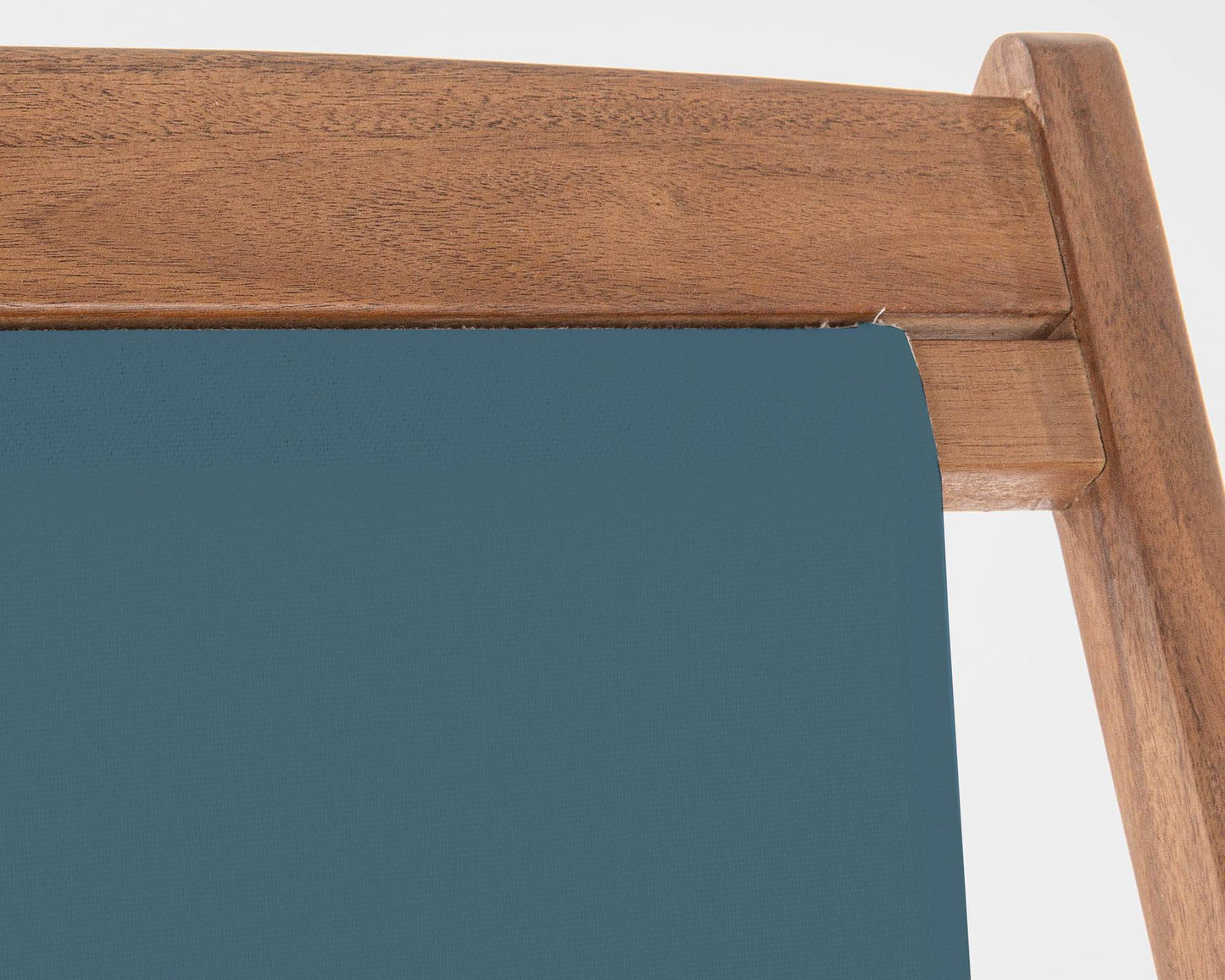 Chaise longue Noemi Bleue en bois d'acacia et polyester