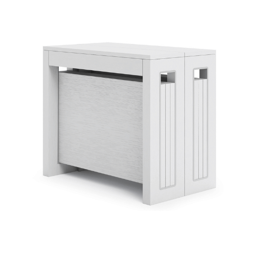 Console Transformer Extensible Blanche 6 Extensions H77x90x49cm
