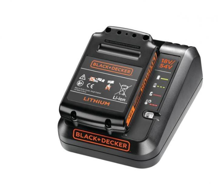 Chargeur de batterie rapide au lithium Black & Decker BDC2A20-QW-18V