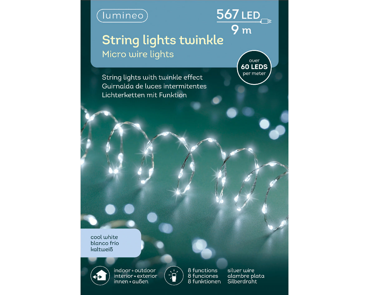 Lumières de Noël micro LED extra denses à 8 fonctions extérieures 900 cm