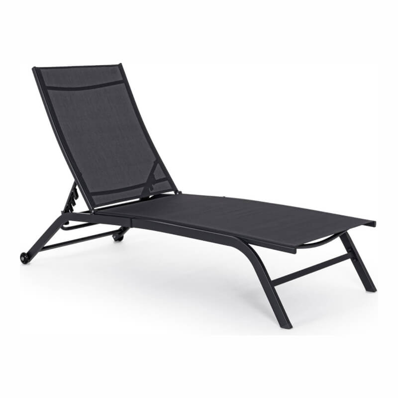 Lit bébé en métal anthracite Raul à roulettes