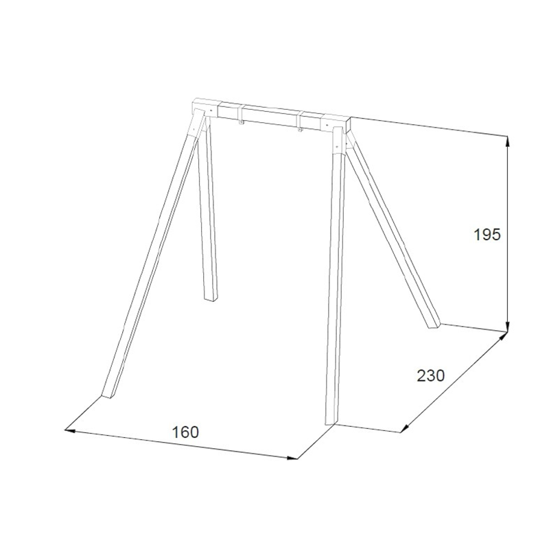 Balançoire simple en bois