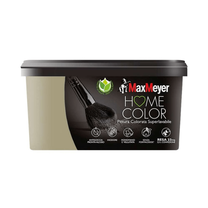 Peinture à l'eau superlavable Home Color Mud 2,5 Lt Max Meyer