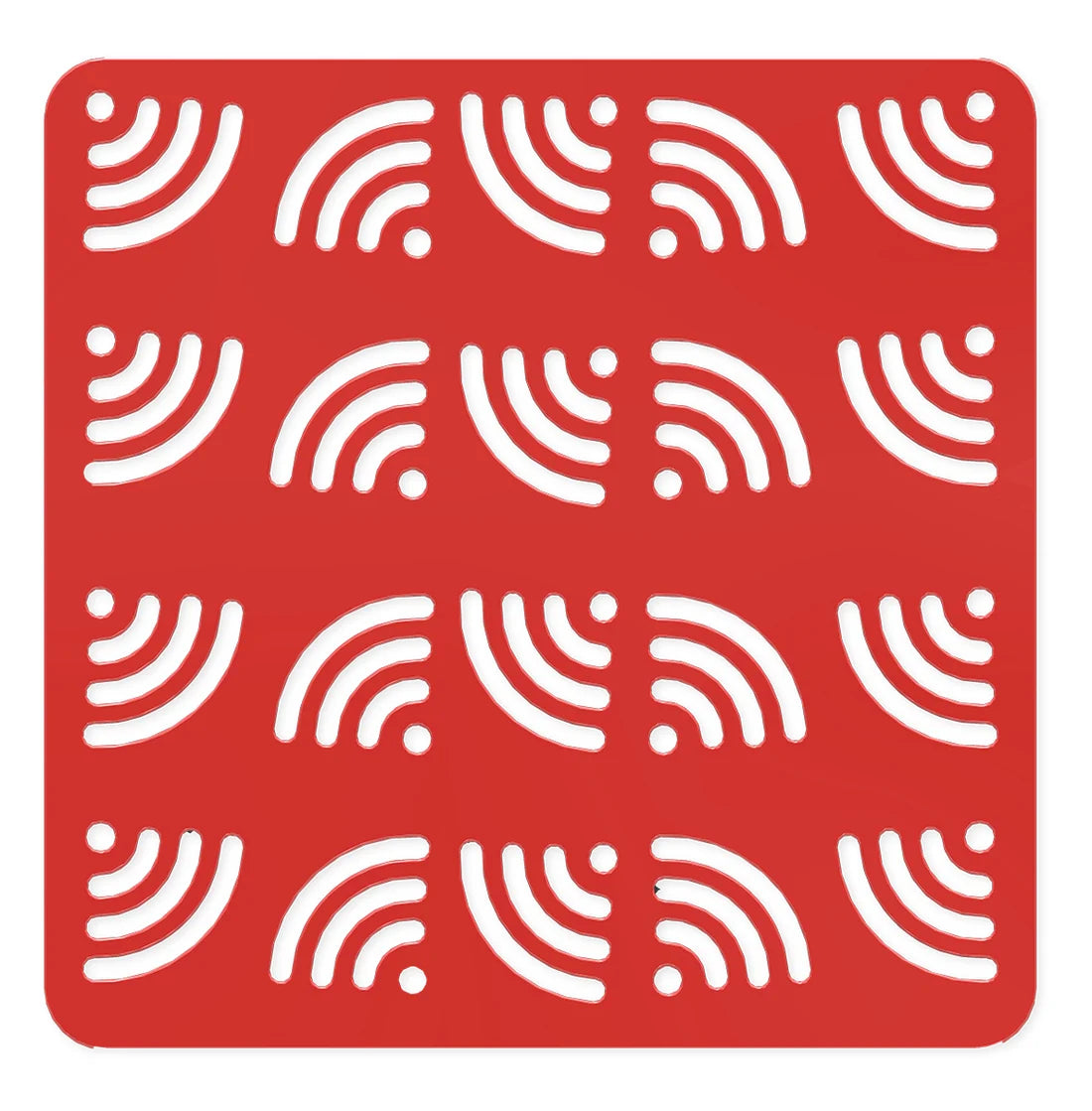 Tappetino lavello Wi-Fi rosso in PVC 32 × 32 cm