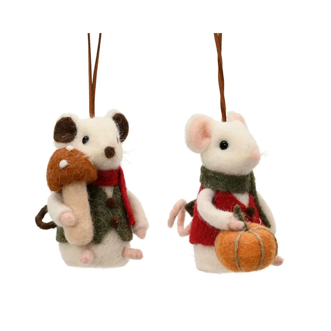 Topolino decorativo in lana H10 cm- 1 pezzo assortito